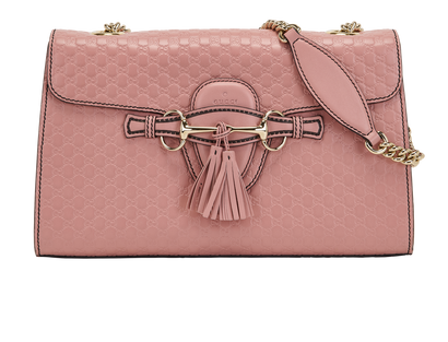 Medium Emily, &pound;650, Handbags, Pink, Leather, Front view